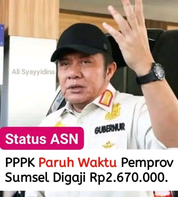 PPPK Paruh Waktu Di Pemprov. Sumsel Mendapatkan Gaji Telah Ditetapkan Yakni Rp2.670.000 Per Bulan
