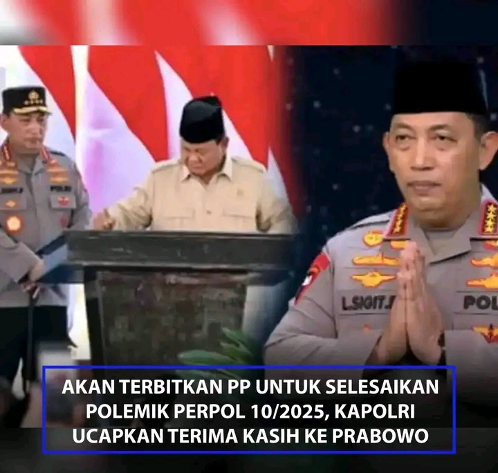 Kapolri Jenderal Listyo Sigit Prabowo Mengucapkan Terima Kasih Kepada Presiden Prabowo