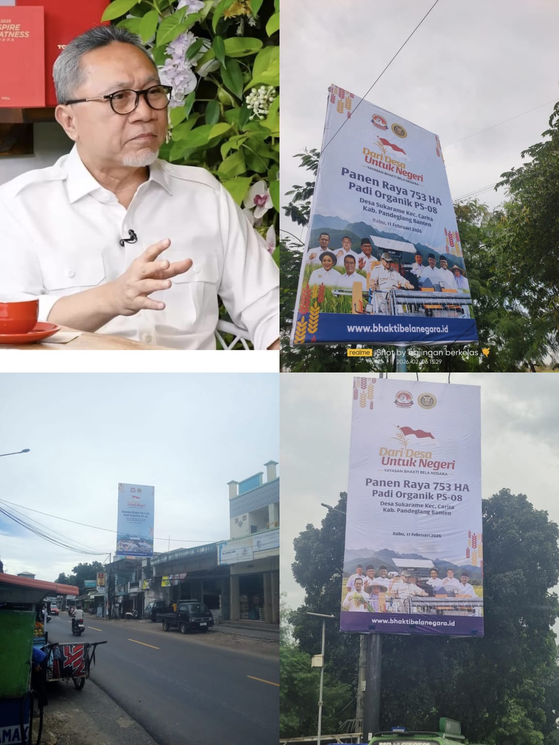 Yayasan Bhakti Bela Negara dan Brigade Pangan Bhakti Bela Negara Gelar Panen Raya 753 Hektar