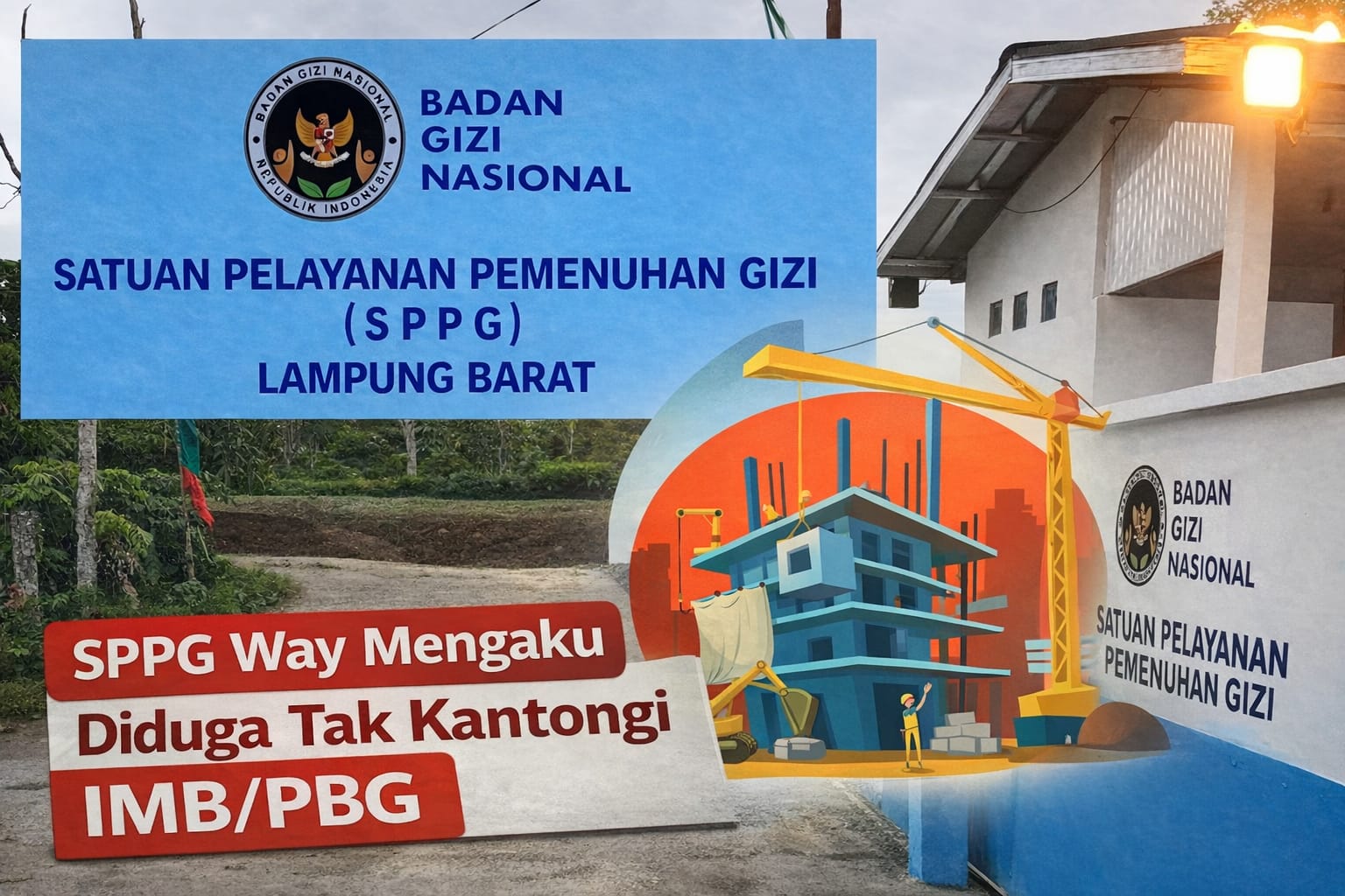 Konflik Yayasan Asa Nusa Sejahtera Meledak, SPPG Way Mengaku Diduga Tak Kantongi IMB/PBG