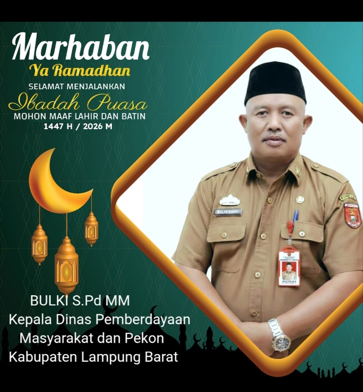DINAS PEMBERDAYAAN MASYARAKAT DAN PEKON LAMBAR MENGUCPKAN MARHABAN YA RAMADHAN TAHUN 1447 H / 2026 M