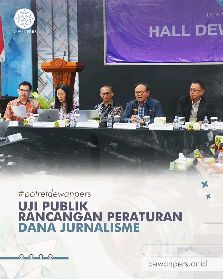 Dewan Pers menggelar uji publik Rancangan Peraturan Dewan Pers Tentang Dana Jurnalisme Sebagai Upaya Memperkuat Ekosistem Pers Nasional