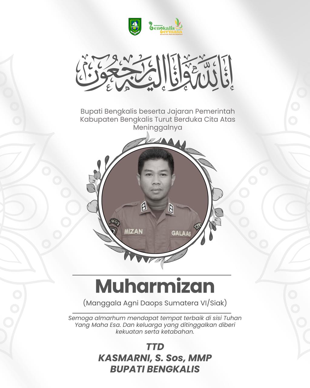 Bupati Bengkalis Sampaikan Duka Mendalam atas Gugurnya Pejuang Karhutla di Medan Tugas