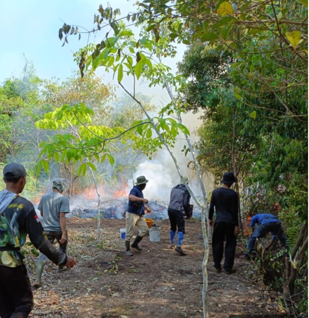 Kebakaran Gambut Desa Teluk Lancar Tidak Terkendali Warga Desa Desak di Datangi Alat Berat