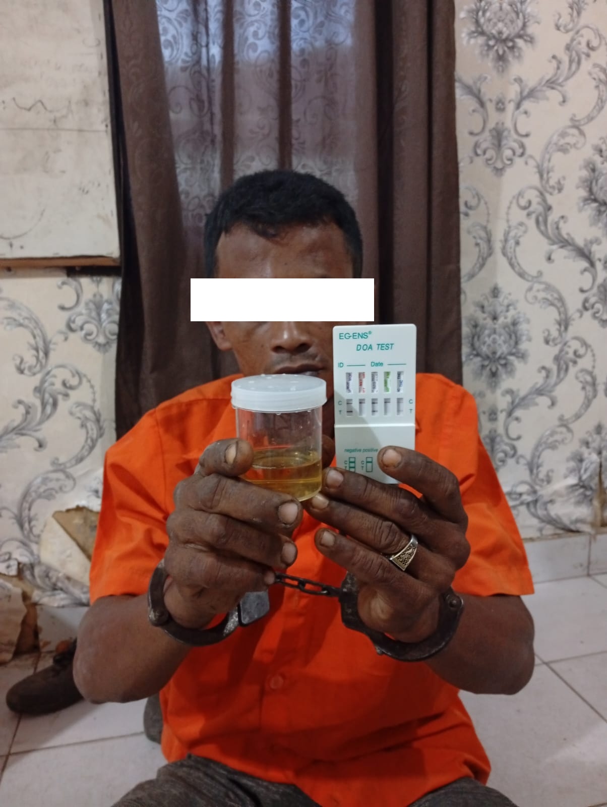 Ayah Diancam Anak Kandung dengan Parang, Pelaku Positif Narkotika Diamankan Polsek Rupat