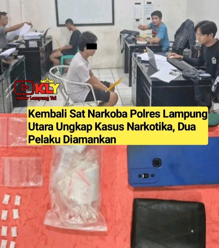 Satuan Reserse Narkoba Polres Lampung Utara Berhasil Mengungkap Kasus Tindak Pidana Narkotika