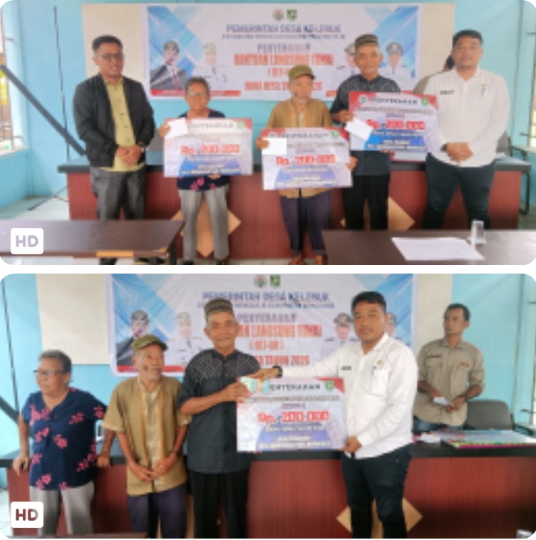 Pemerintah Desa Kelebuk Salurkan BLT DD Tahun 2026 Berjalan Aman Tertib dan Lancar