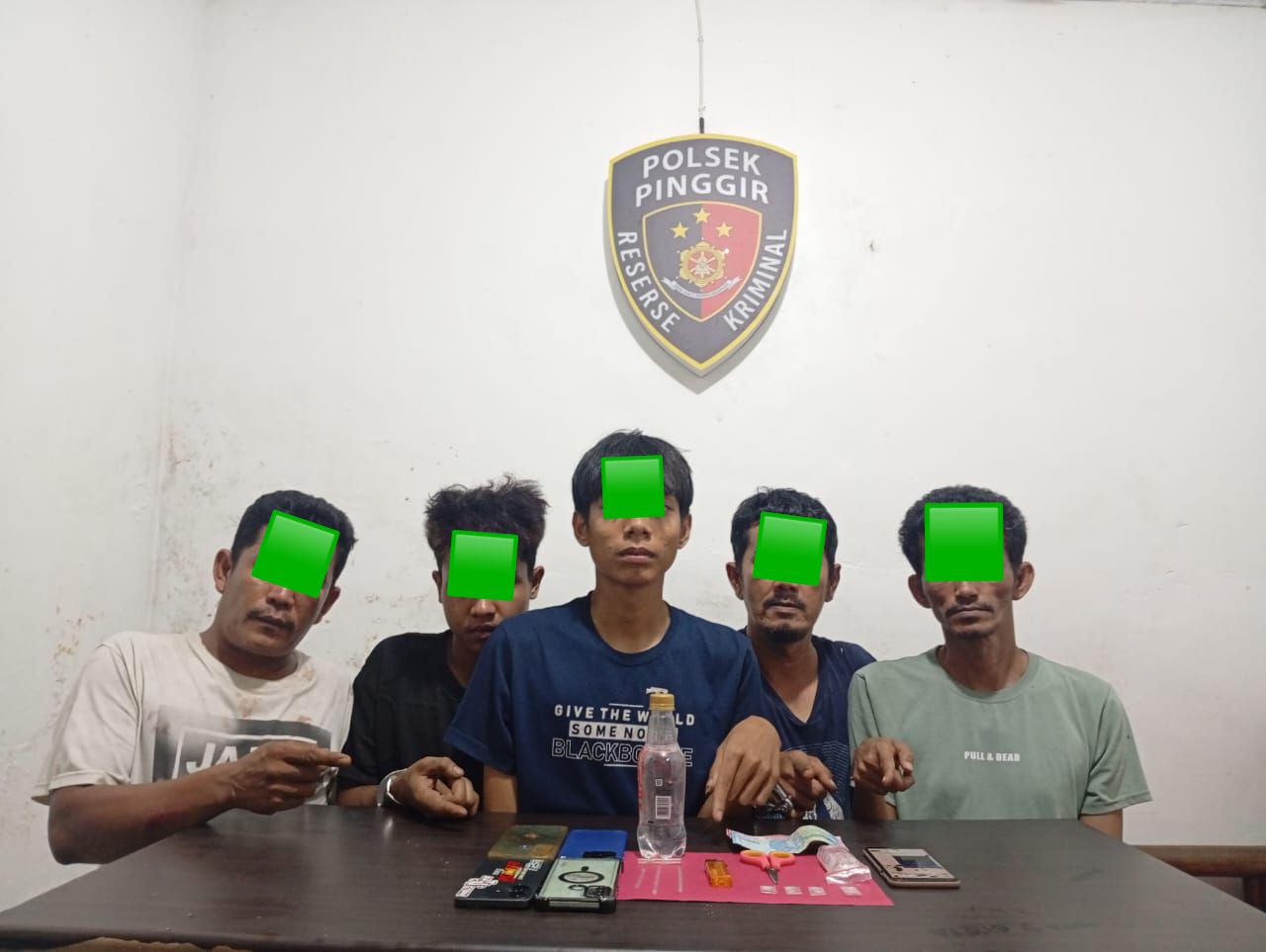 Polsek Pinggir Ungkap Kasus Narkotika, Lima Pelaku Diamankan di Talang Mandi