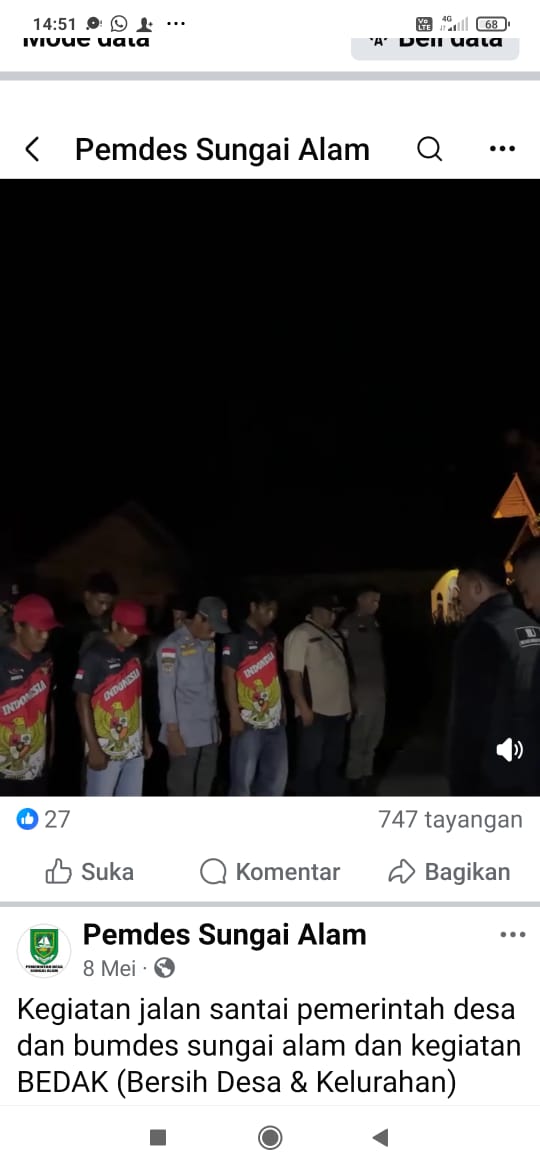 Pemerintah Desa Sungai Alam Camat dan Polsek Bengkalis Gelar Patroli Gabungan ke Kosan Warga