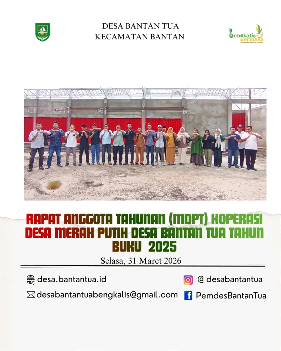 Pemerintah Desa Bantan Tua Gelar RAT Koperasi Desa Merah Putih 2026