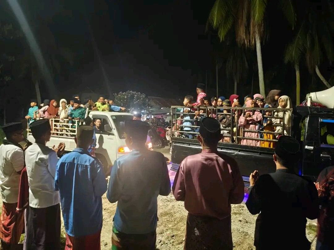 Semarak Malam Takbiran di Desa Pambang Pesisir, Anak-Anak Tampil Penuh Kreasi