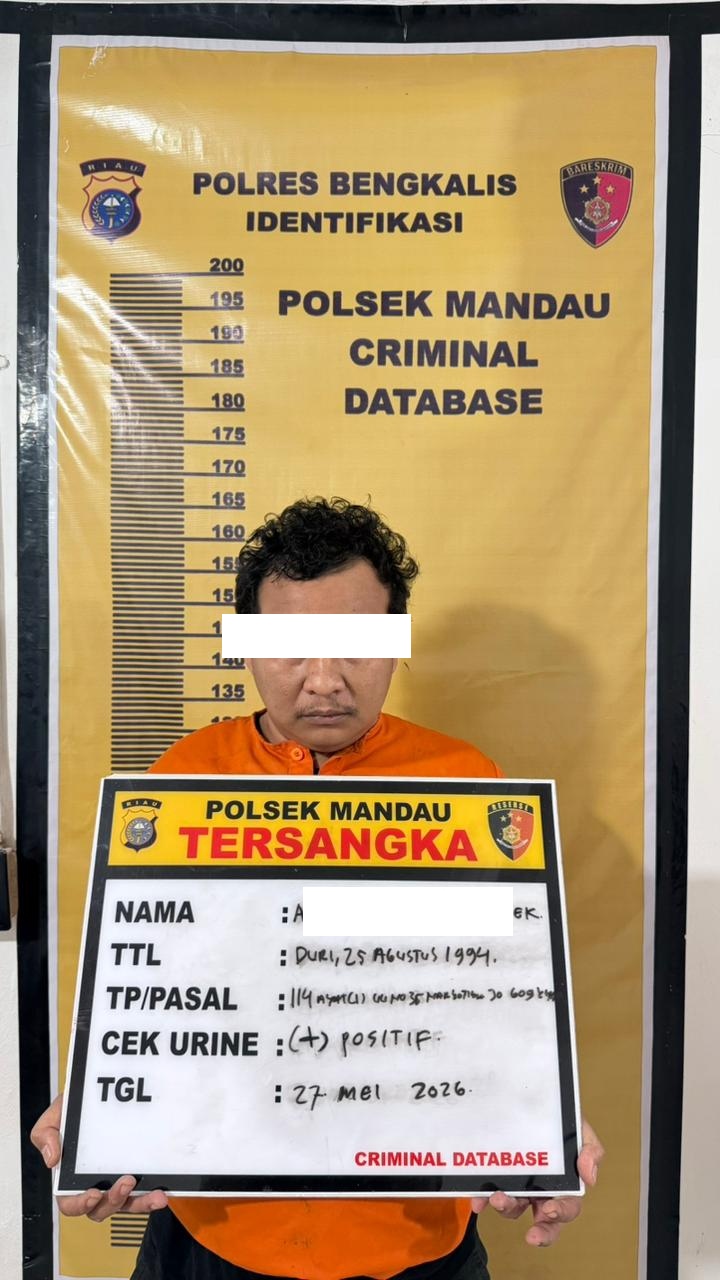 Polsek Mandau Ringkus DPO Narkoba, Bukti Komitmen Polres Bengkalis Berantas Sabu”