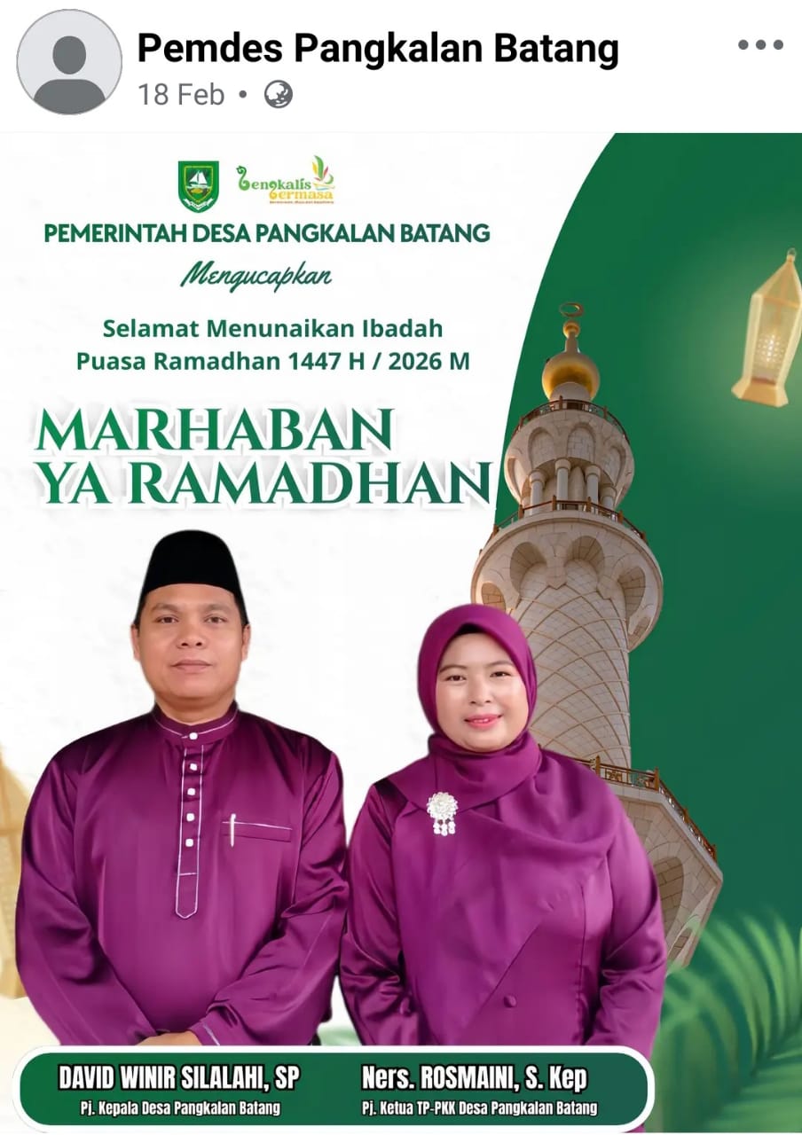 Pemdes Pangkalan Batang Ucapkan Selamat Datang Ramadhan 1447 H / 2026 M