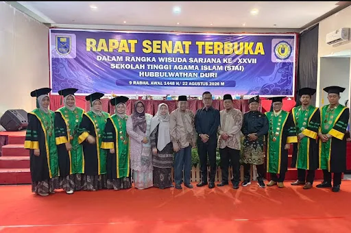 147 Mahasiswa STAI Hubbulwathan Duri Diwisuda, Bupati Bengkalis Dorong Lulusan Jadi Generasi Berilmu dan Berakhlak